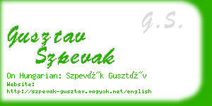 gusztav szpevak business card